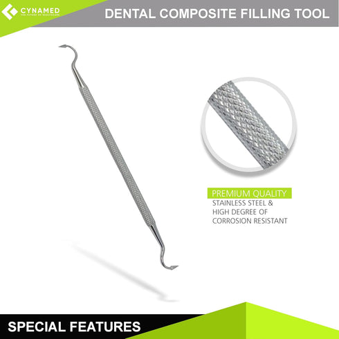 Cynamed Double-Ended Scaler with Arrow Ends - Dentist Pick, Medical Stainless Steel, Dental Tarter Scraper for Tooth Stains Remover, Dentist Home ...