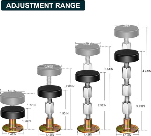 Krisler Adjustable Threaded Bed Frame Anti-Shake Tool, Headboard Stoppers, Bedside Headboards Prevent loosening Anti-Shake Fixer, Easy Install (30...