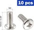 uxcell 10 Pieces M4 x 10mm TV Mount Screws, Computer TV LCD Monitor Stand Bracket Mounting Screws, Stainless Steel, Silver Tone...