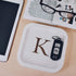I'm Solid Wood Personalized Initial Letter Jewelry Display Tray Decorative Trinket Dish Gifts For Rings Earrings Necklaces Bracelet Watch Holder (...