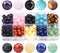 Natural Stone Beads 200pcs Mixed 8mm Round Genuine Real Beading Loose Gemstone Hole Size 1mm DIY Charm Smooth Beads for Bracelet Necklace Earrings...