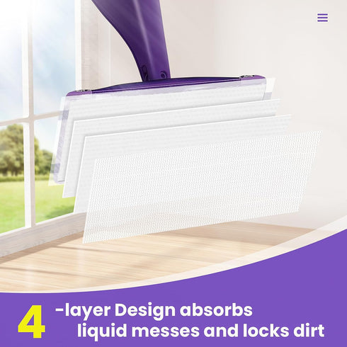 Spray Mop Pad Refill for Swiffer WetJet Mop, Disposable Multi Surface Floor Mop Pads, Thickness & Absorbent, 20 Count...