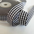 Black and White Wovon Edge Gingham Ribbon 25 Yard Each Roll 100% Polyester (5/8", Black)...