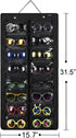 AROUY Sunglasses Organizer Storage, Hanging Dust Proof Wall Pocket Glasses Organizer - 16 Felt Slots Sunglass Organizer Holder with Metal Hook and...