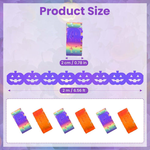 6 Rolls Halloween Tapes, Hollow Pumpkin Tape Holographic Decorative Tape Stickers for Scrapbook Gift Wrapping DIY Crafts Halloween Holiday Decor (...