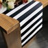 Table Runner Black and White Striped Pattern for Anniversary Runner Dinner Party Supplies Birthday Party Wedding Winter New Years Decorations 12x7...