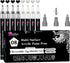 Acrylic Paint Pens,8 Pack 4 Black and 4 White Paint Markers, Paint Pens for Rock Painting Stone Ceramic Glass Wood Plastic Glass Metal Canvas,Draw...
