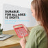 Calculator for Students Red, Basic Calculator 12 Digits Solar Powered Calculators Large Display Office Desktop Calculator Four Function Handheld D...