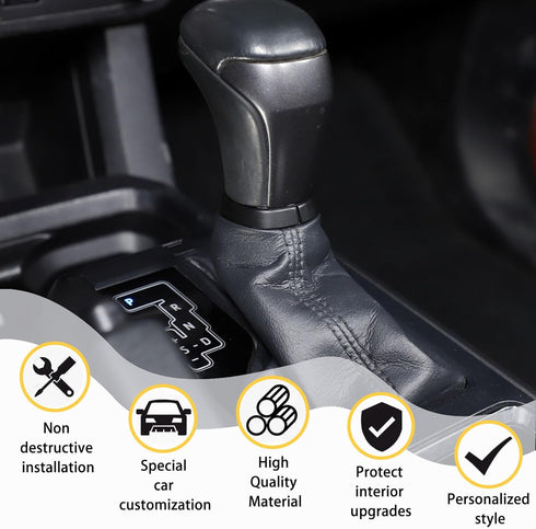 CHEAYAR Shift Knob Trim Ring Compatible with Toyota Tacoma 2016-2023 2024, ABS, 1 Pack (Matte Black)...