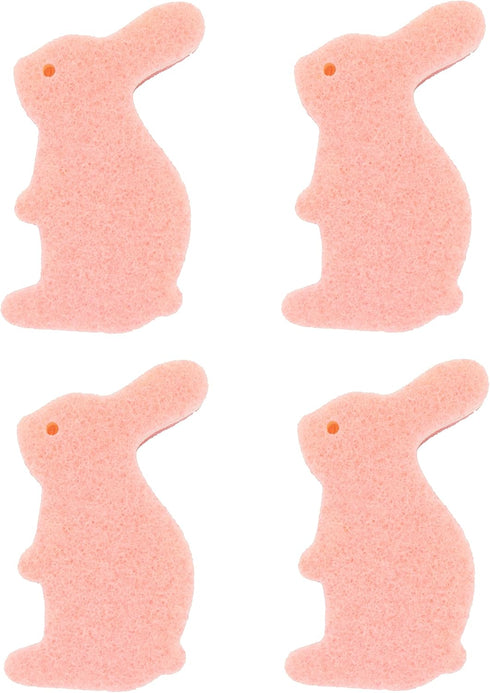 4 Pieces Rabbit Shape Kitchen Cleaning Sponge Double-Sided Multi-Use Scrub Sponge Dish Sponge for Heavy Duty Scouring Pads Kitchen Furniture Dish ...