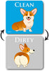 Corgi Dog Butt Funny Dishwasher Magnet Clean Dirty Sign, Reversible Clean Dirty Magnet for Dishwasher, Funny Corgi Butt Magnets, Strong & Universa...