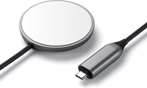 Satechi USB C Magnetic Wireless Charging Cable (Magnetic Wireless Charger) - Compatible with iPhone 16 Pro Max/16 Pro/16/16 Plus, iPhone 15 Pro Ma...