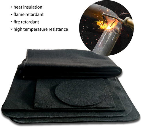 11.81"x11.81" Flame Retardant Mat Anti Fire Pad Welding Fireproof Blanket Outdoor Camping Barbecue Emergency Supplies BBQ Stove Grill Heat Insulat...