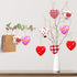 EBaokuup 30 Pcs Valentines Fabric Heart Ornament for Hanging-6 Styles Red Pink Buffalo Plaid Check-Heart-Shaped Hanging Decoration for Valentine's...