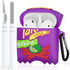 Cute Airpod Case for Airpod 2/1 with Cleaner kit,3D Kawaii Cartoon Food Funny Fashion Silicone Protective Cover Accessories with Keychain for Airp...