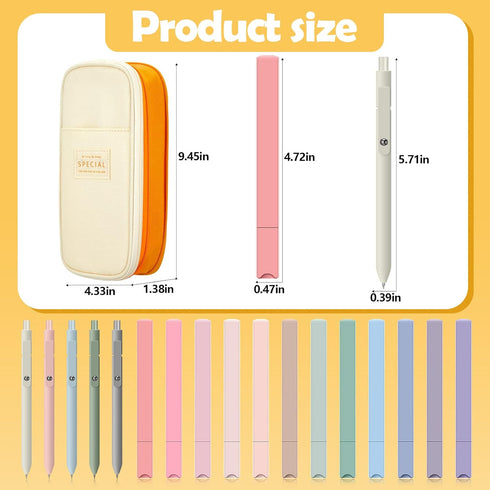 Henoyso 18 Pcs Aesthetic Bible Study Supplies Include Big Capacity Pen Bag with Zipper 12 Pcs Chisel Tip Bible Highlighters 5 Pcs Quick Dry Retrac...