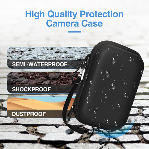 EMART Digital Camera Case, Small Camera Bag(Fit Camera Size<6"x4"x1") for Canon PowerShot ELPH 180/Sony DSCW800 830/CAMKORY/Kodak Pixpro, Camera C...