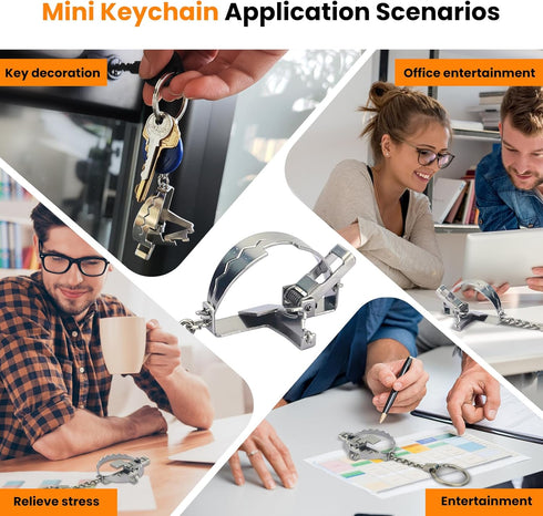 MINI Bear Trap Keychain That Works Fun Trick Mouse Trap 1 PIECE...