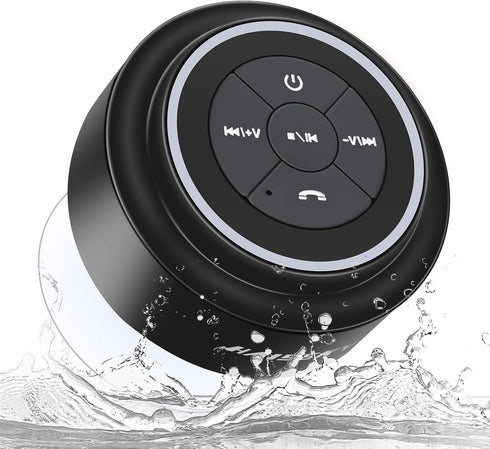 HAISSKY Bluetooth Shower Speakers, Portable Wireless Speaker with Suction Cup, IP67 Waterproof Outdoor Wireless Speaker, Pairs Easily to Phones, T...