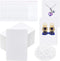 Anezus White Earring Packaging Kit - 400 Pcs with Display Cards, Self-Sealing Bags, Earring Backs & Necklace Cards...