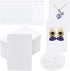 Anezus White Earring Packaging Kit - 400 Pcs with Display Cards, Self-Sealing Bags, Earring Backs & Necklace Cards...