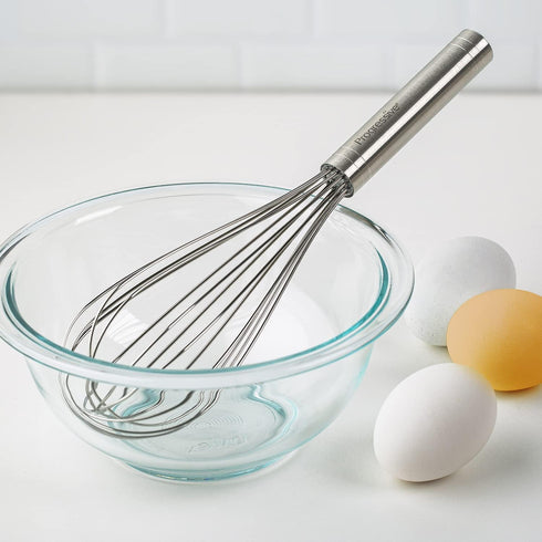 Prepworks by Progressive 10" Balloon Whisk, Handheld Steel Wire Whisk Perfect for Blending, Whisking, Beating and Stirring, BPA Free, Dishwasher S...
