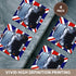 3dRose CST_113050_3 London Black Taxi Cab on British Flag Union Jack Background UK Great Britain United Kingdom Travel Ceramic Tile Coasters, (Set...