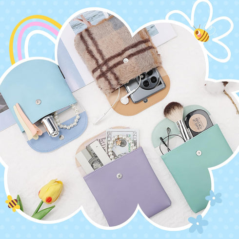 Sanitary Napkin Storage Bag, Portable Period Bag with Snap, Menstrual Pad Bag Tampon Holder for Purse for Teen Girls Women Ladies Daily Use, First...