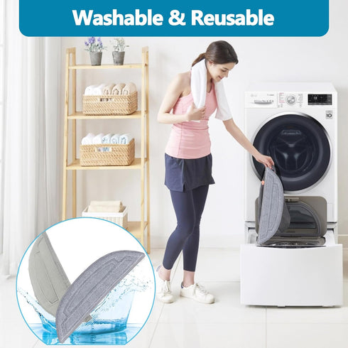 8 Pack Mop Cloth Pads Replacement for Roborock S8 MaxV Ultra, S8 Max Ultra Robot Vacuum Cleaner, Upgraded Reusable Washable Microfiber Dual Sonic ...