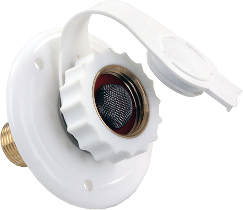 JR Products 62145 Plastic City Water Flange - 12" MPT x 3/4" , White...