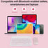 Bluetooth Keyboard and Mouse Combo Ultra-Slim Portable Rechargeable Compact Wireless Mouse Keyboard Set for Pad/iPad Pro/iPad Mini/iPad Air Mac OS...