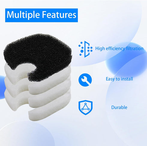 Aquarium Filter for SF-650F-UV, SF-850F-UV, SF-1000F-UV, SF-1500F-UV, SF-2000F-UV (Cotton Filter) (8 Pack)...