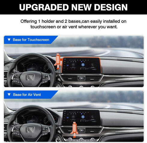 Autorder Car Phone Holder for Honda Accord 2018-2021 2022 Accessories Air Vent Screen Fixed Clip Cell Phone Mount Hands-Free 360 Degree Rotation...