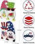 4th of July Decorations for Home, DECSPAS Patriotic Red White and Blue Summer Decor, Fourth of July Independence Day Double Sided Wooden Tiered Tr...
