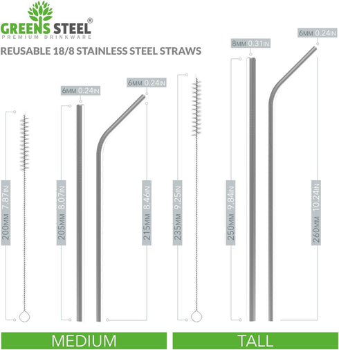 Stainless Steel Straws (Tall)...