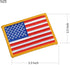 UNIS 4 Pack, 3.5 X 2.5. Inch Large Size American US Flag Embroidered Cloth Sew on Iron on Patch Golden Yellow Border....