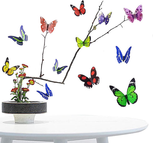PARLAIM 104PCS Butterfly Wall Decals for Wall-3D Butterflies Wall Stickers Butterfly Decoration Butterflies Decoration Removable Mural Decals Home...