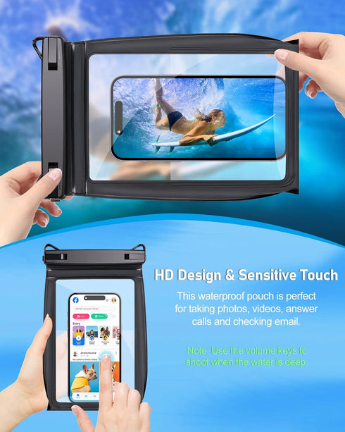 Large Waterproof Phone Pouch, Floating Dry Bag for iPhone 14 13 12 11 Pro Max Galaxy S22 S21 Large Capacity Waterproof Bag Sunscreen Glasses Stora...