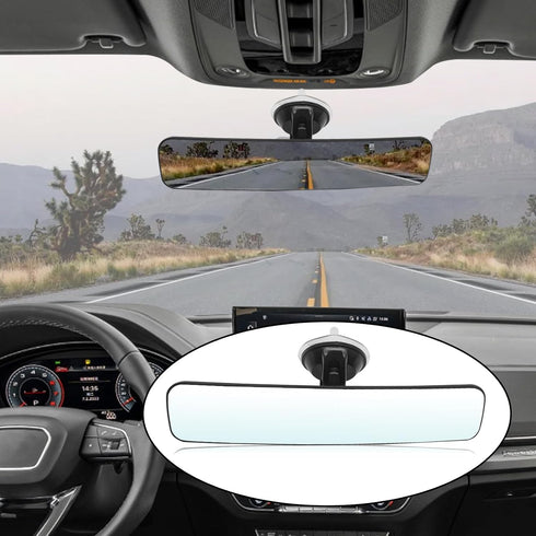 Anti Glare Reduce Blind Spots Convex Wide Angle Hd Auto Inside Rearview Mirror 360 Degrees Adjustable Car Rear View Mirror with Suction Cup Compat...