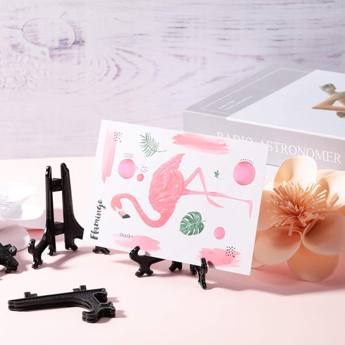 48 Pieces Mini Easel Stands Plastic Plate Stand Holder Display Picture Easel Stand for Display Picture Frame Collectibles Desktop Weddings Party H...