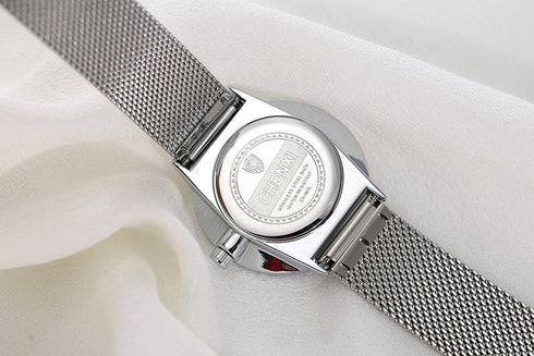 MASTOP Women's Silver Stainless Steel Simple Ultrathin Wrist Watch Mesh Strap Analog Display Quartz Watch...