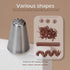 Skypia 3PCS Stainless Steel Grass Icing Nozzles Set Christmas Cupcake Mousse Cake Decorating Tips Piping Nozzles DIY Baking Tools (Multiple)...