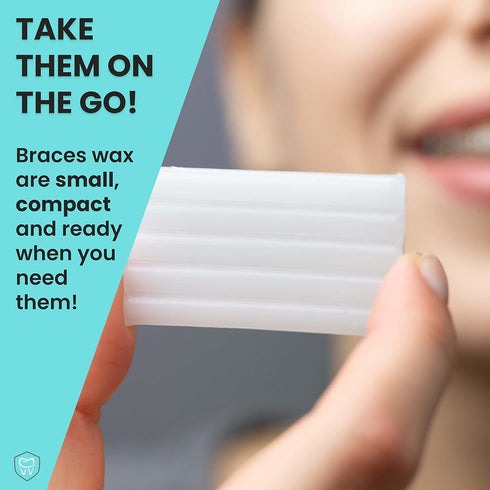 Braces Wax, 50 Orthodontic Strips & Cases (Mint) - 10 Pack, Premium Food Grade Wax for Aligners. Fresh Knight....