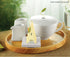 Tea Forte 2 Piece Mini Fine Porcelain White Sugar Dispenser with Spout and Creamer Pitcher Tea and Coffee Bar Accessory Serving Set for One, Dishw...