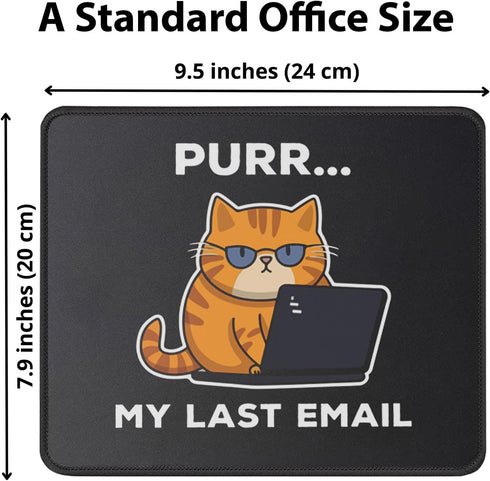 Cat Mouse Pad - Funny Humor Sarcastic Mouse Mat for Work Gaming Office Home - Personalized 9.5 x 7.8 Inch Mousepads for Kitten Lovers Cat Mom Gift...
