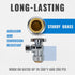 SUNGATOR 2-Pack Angle Stop Valve, Angle Water Shut Off Valve 1/2 x 3/8 Inch Compression, Toilet Water Valve, 1/4 Turn, No Lead Brass Push to Conne...