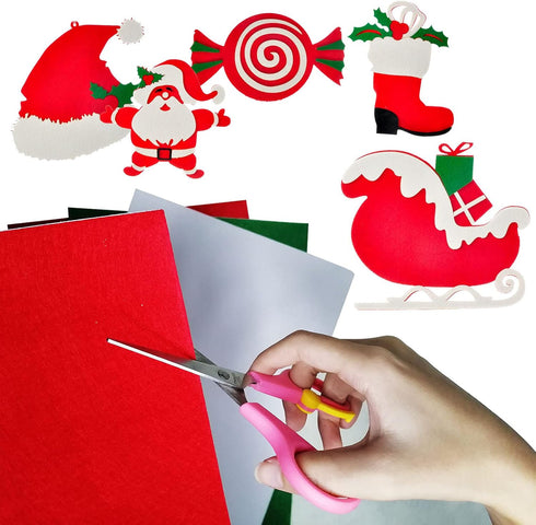 Self Adhesive Felt Sheets, 12 Pieces Soft Felt Sheets with Adhesive Backing, 8x12 Inches Sticky Back Felt Fabric for Craft DIY Supplies Projects (...