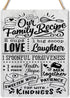 Funny Kitchen Wall Decor, Our Family Recipe Wooden Hanging Signs Plaque for Kitchen Dining Room Decor, Rustic Kitchen Wall Decor, Kitchen Signs Wa...
