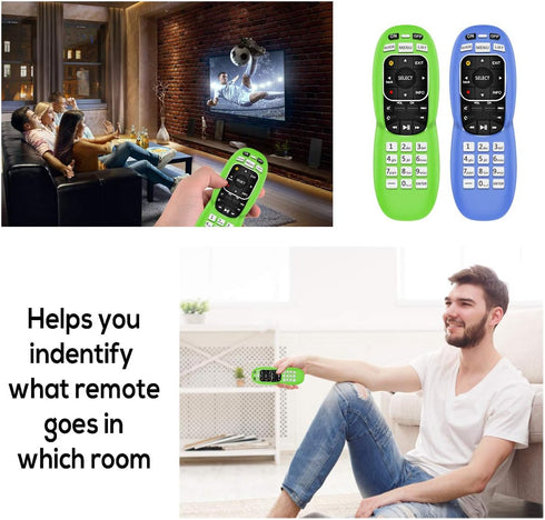2 Packs Remote Silicone Cover for DirecTV, Alquar Anti Slip Shockproof Protective Cover with Lanyard Compatible with DirecTV RC70, RC70H, RC71, RC...