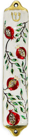 Door Mezuzah Case Modern Pomegranate Tree Design 4" Jewish Mezuzah Cover Home Blessing...
